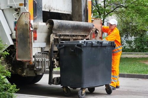 Team performing garden debris removal in Marylebone